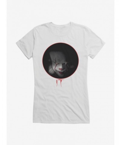 IT Pennywise Evil Stare Girls T-Shirt $7.57 T-Shirts