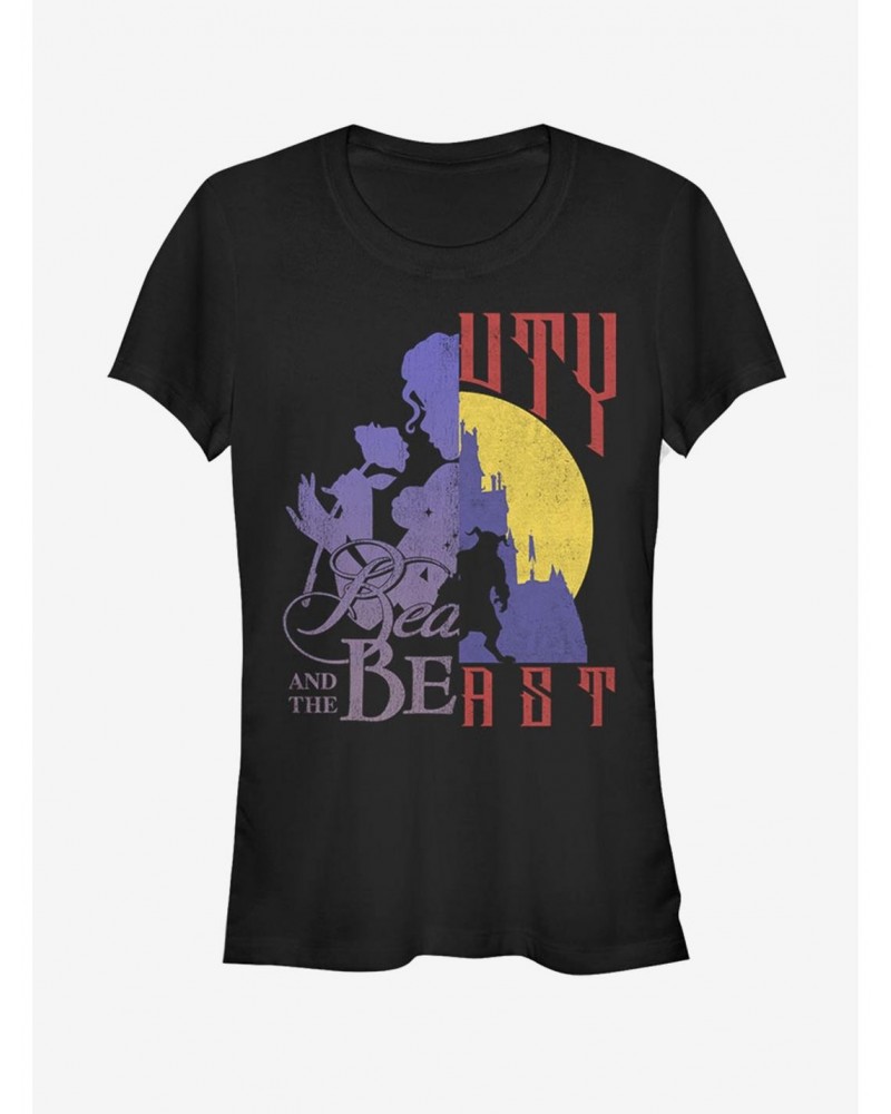 Disney Beauty And The Beast Split Image Girls T-Shirt $9.46 T-Shirts