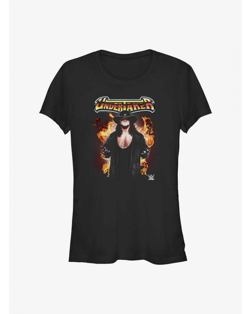 WWE The Undertaker Flames Girls T-Shirt $7.57 T-Shirts