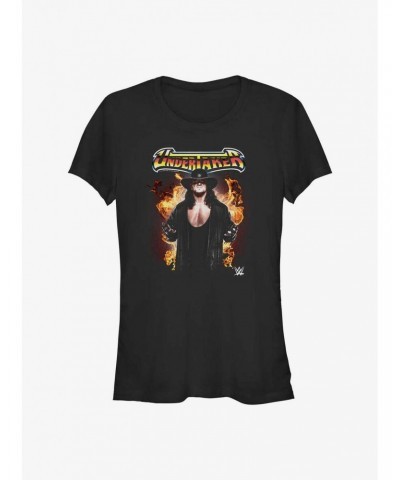 WWE The Undertaker Flames Girls T-Shirt $7.57 T-Shirts