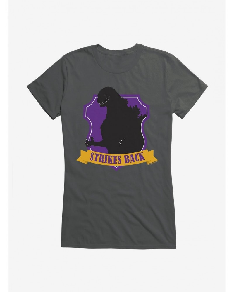 Godzilla Purple Badge Girls T-Shirt $7.97 T-Shirts