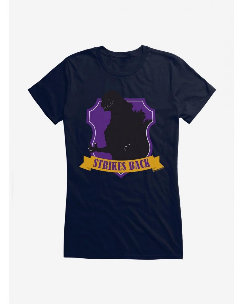 Godzilla Purple Badge Girls T-Shirt $7.97 T-Shirts