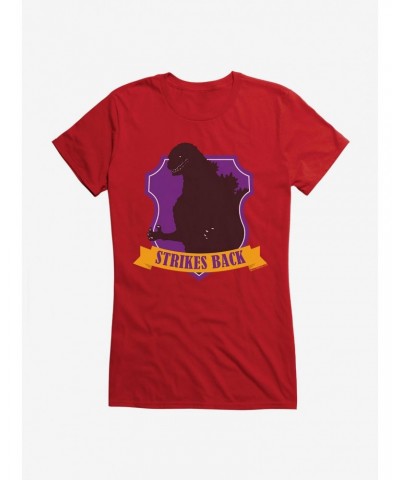 Godzilla Purple Badge Girls T-Shirt $7.97 T-Shirts