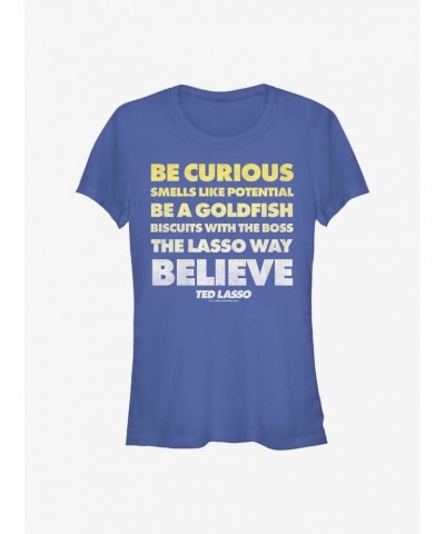 Ted Lasso Quote Stack Girls T-Shirt $7.12 T-Shirts