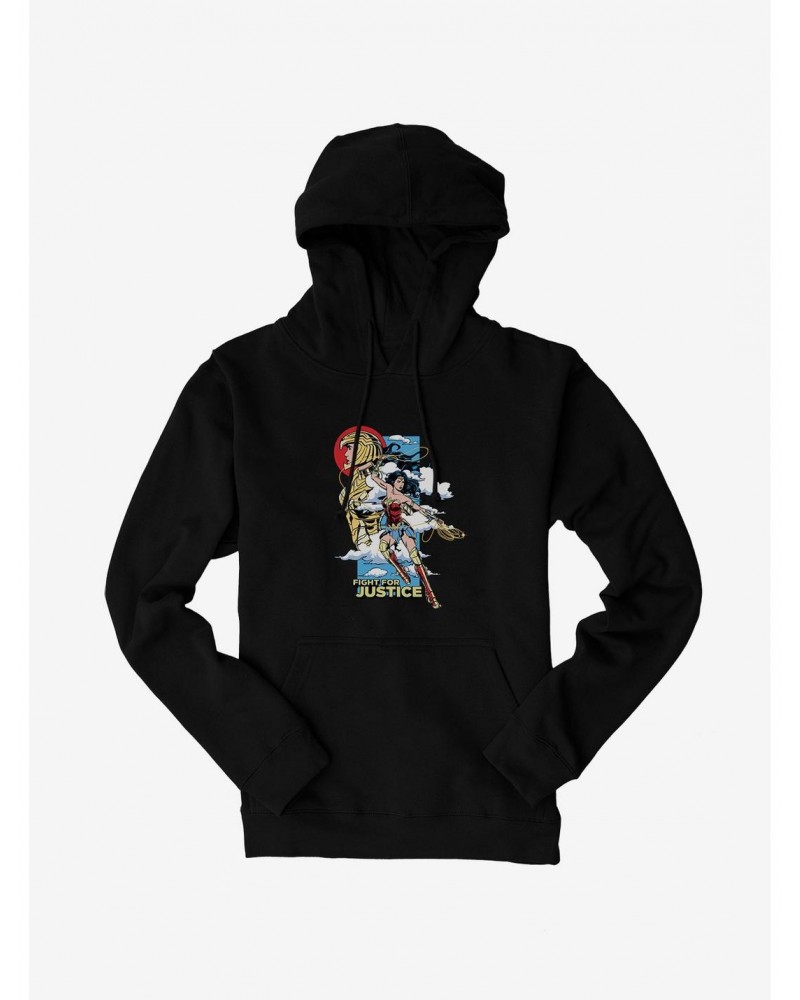 DC Comics Wonder Woman 1984 Fight For Justice Stack Portrait Hoodie $12.21 Hoodies