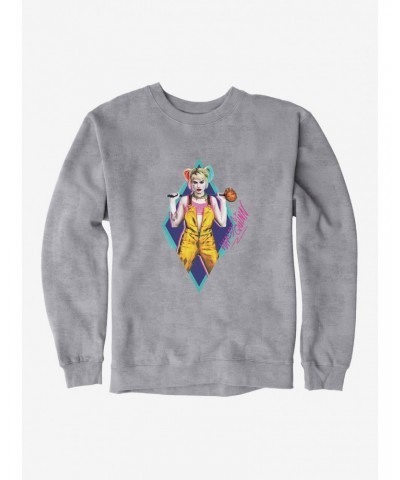 DC Comics Birds Of Prey Harley Quinn Neon Diamond Sweatshirt $9.45 Sweatshirts