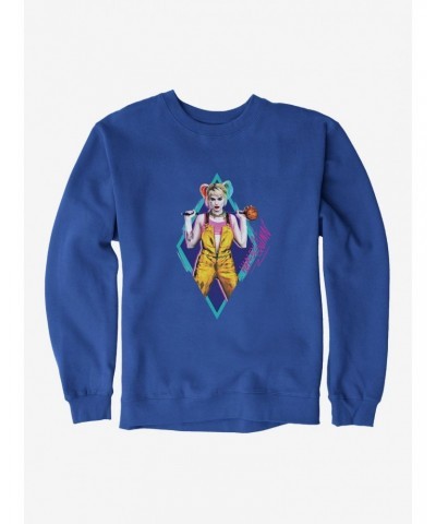 DC Comics Birds Of Prey Harley Quinn Neon Diamond Sweatshirt $9.45 Sweatshirts