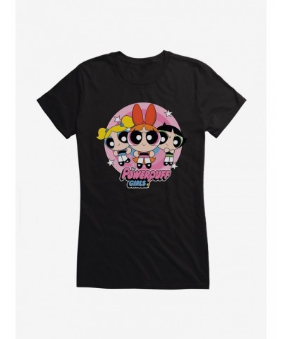 Powerpuff Girls Heroine Stance Girls T-Shirt $6.57 T-Shirts