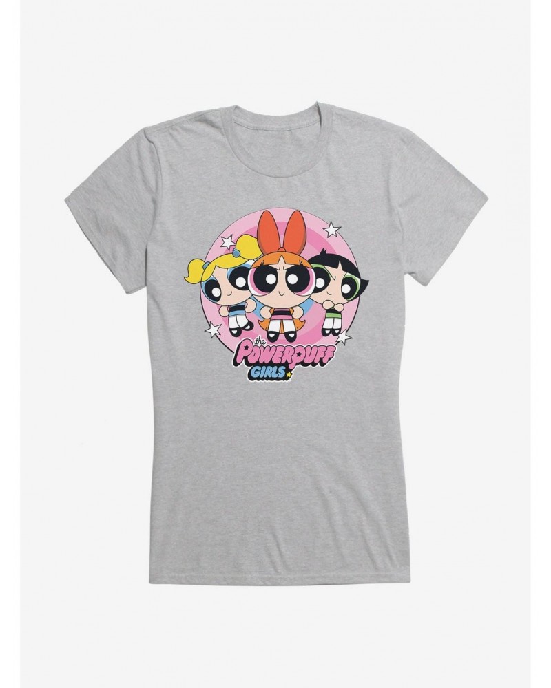 Powerpuff Girls Heroine Stance Girls T-Shirt $6.57 T-Shirts