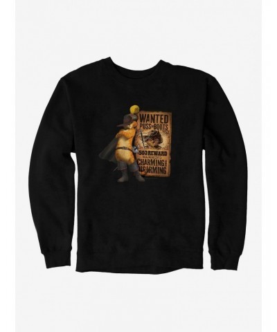 Puss In Boots Wanted Poster Sweatshirt $9.45 Sweatshirts