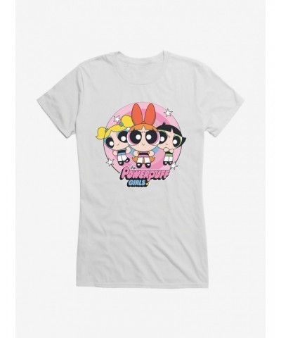 Powerpuff Girls Heroine Stance Girls T-Shirt $6.57 T-Shirts