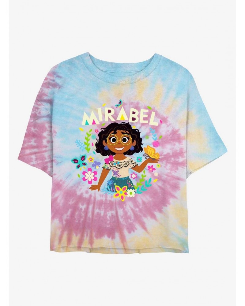 Disney Encanto Mirabel Tie Dye Crop Girls T-Shirt $12.11 T-Shirts
