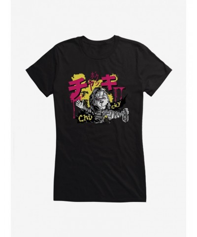 Chucky Graffiti Font Girls T-Shirt $11.21 T-Shirts