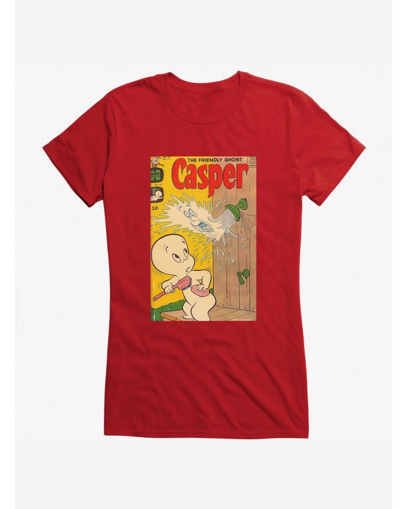 Casper The Friendly Ghost Shower Comic Cover Girls T-Shirt $7.97 T-Shirts