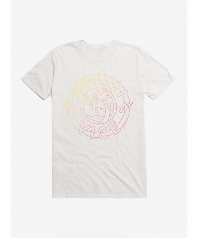 Miami Vice Beach Scene Outline T-Shirt $7.65 T-Shirts