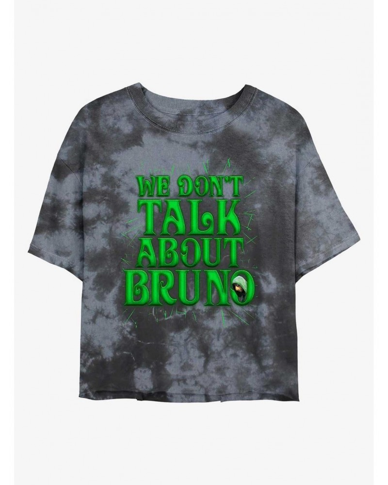 Disney Encanto We Don't Talk About Bruno Tie-Dye Girls Crop T-Shirt $13.29 T-Shirts