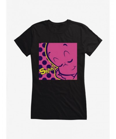 Casper The Friendly Ghost Pop Comic Art Shhh Girls T-Shirt $7.97 T-Shirts