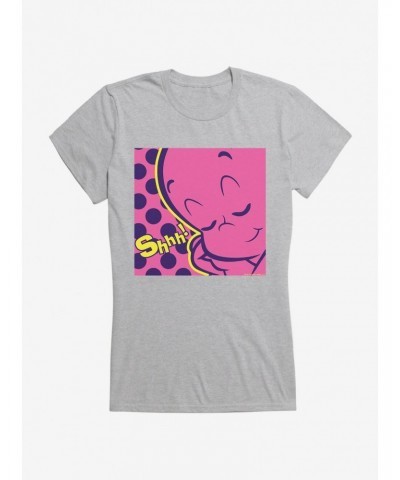 Casper The Friendly Ghost Pop Comic Art Shhh Girls T-Shirt $7.97 T-Shirts