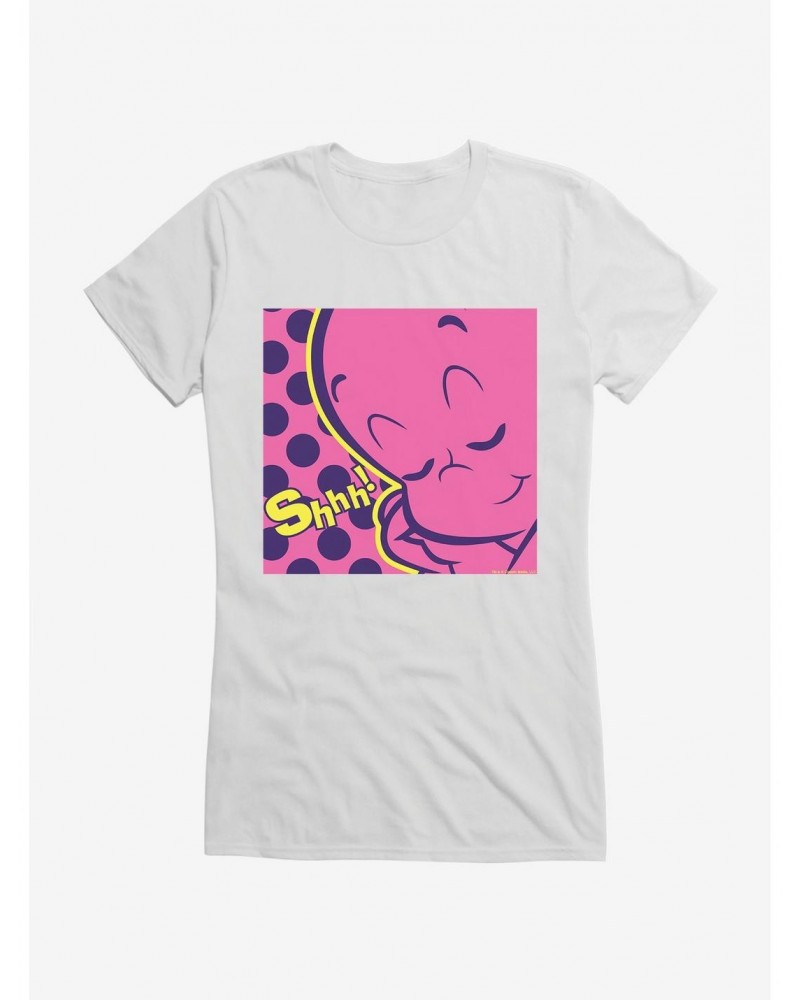 Casper The Friendly Ghost Pop Comic Art Shhh Girls T-Shirt $7.97 T-Shirts