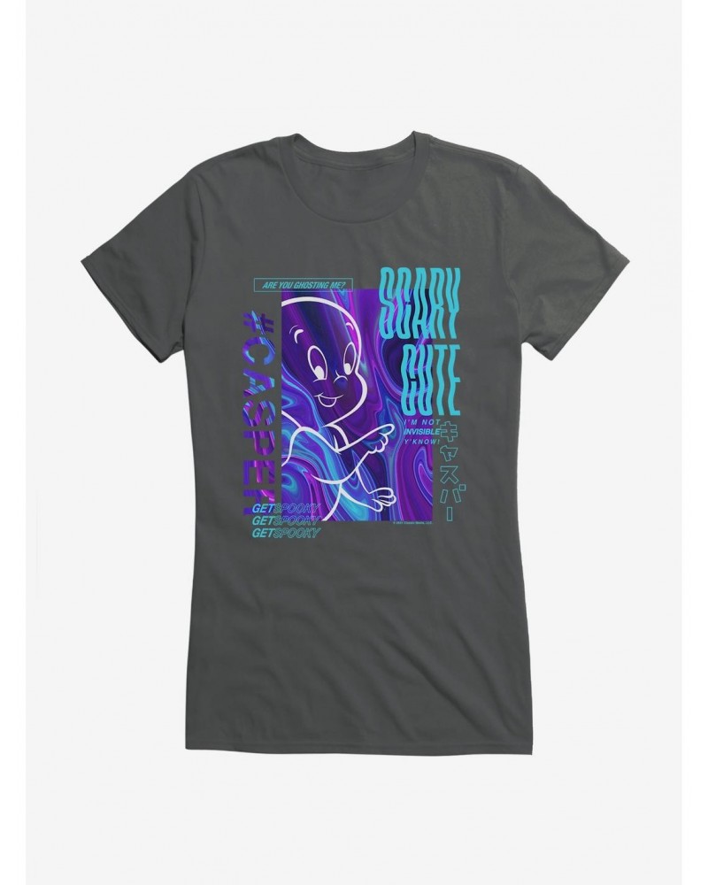 Casper The Friendly Ghost Virtual Raver Scary Cute Girls T-Shirt $11.70 T-Shirts