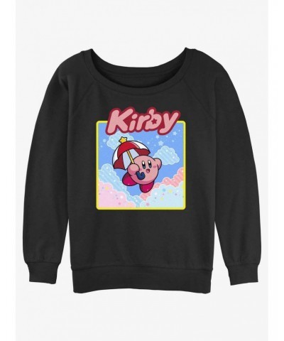 Kirby Starry Parasol Slouchy Sweatshirt $12.99 Sweatshirts