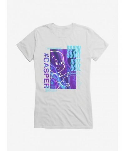 Casper The Friendly Ghost Virtual Raver Scary Cute Girls T-Shirt $11.70 T-Shirts