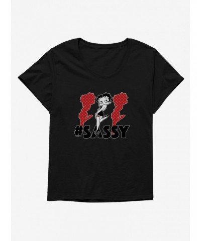 Betty Boop Hashtag Triple The Sass Girls T-Shirt Plus Size $9.71 T-Shirts