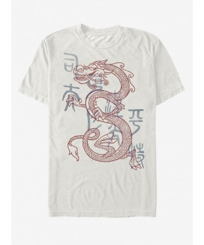 Disney Mulan Mushu Dragon Outline T-Shirt $7.65 T-Shirts