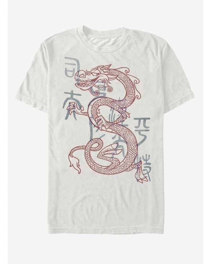 Disney Mulan Mushu Dragon Outline T-Shirt $7.65 T-Shirts