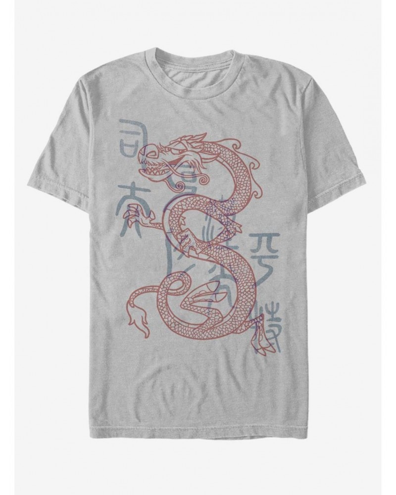 Disney Mulan Mushu Dragon Outline T-Shirt $7.65 T-Shirts