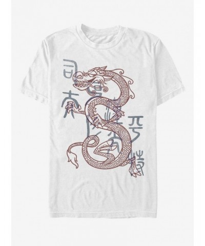 Disney Mulan Mushu Dragon Outline T-Shirt $7.65 T-Shirts