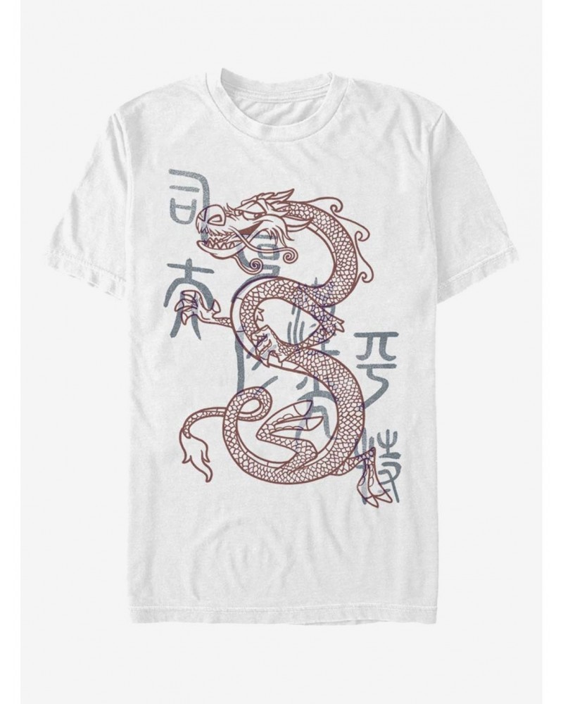 Disney Mulan Mushu Dragon Outline T-Shirt $7.65 T-Shirts