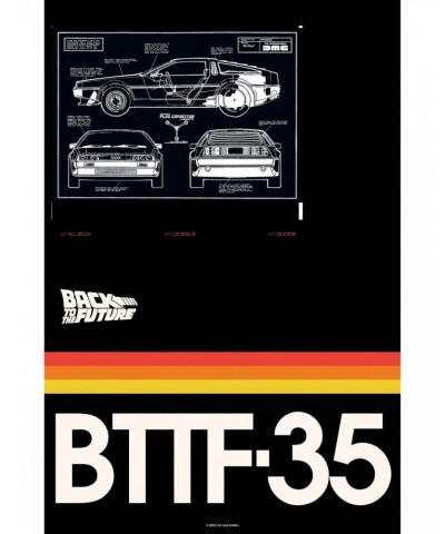 Back To The Future Delorean Blueprint Poster $8.19 Posters