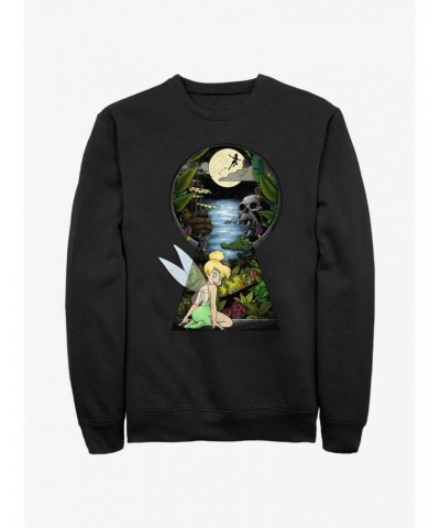 Disney Tinker Bell Keyhole To Neverland Sweatshirt $10.92 Sweatshirts