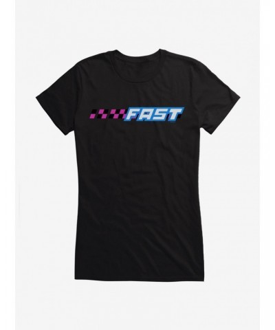 Fast & Furious Fast Checkered Track Girls T-Shirt $6.57 T-Shirts