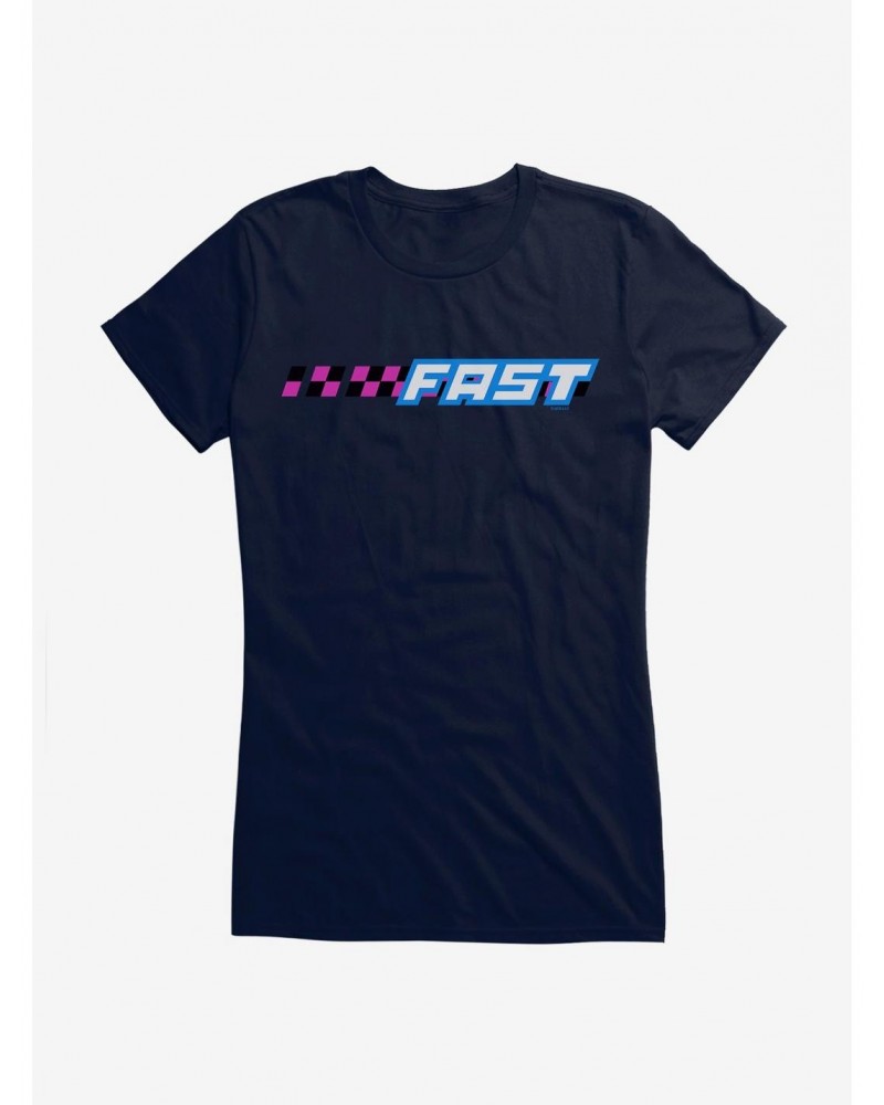 Fast & Furious Fast Checkered Track Girls T-Shirt $6.57 T-Shirts