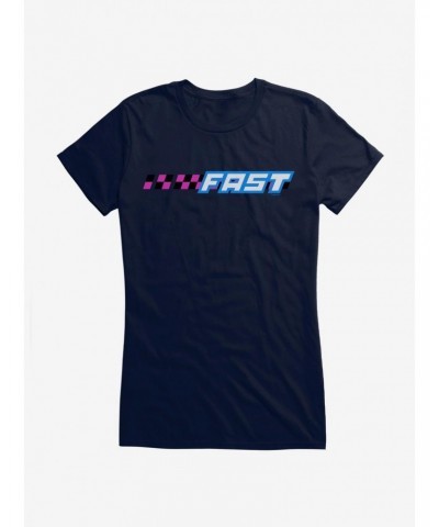 Fast & Furious Fast Checkered Track Girls T-Shirt $6.57 T-Shirts