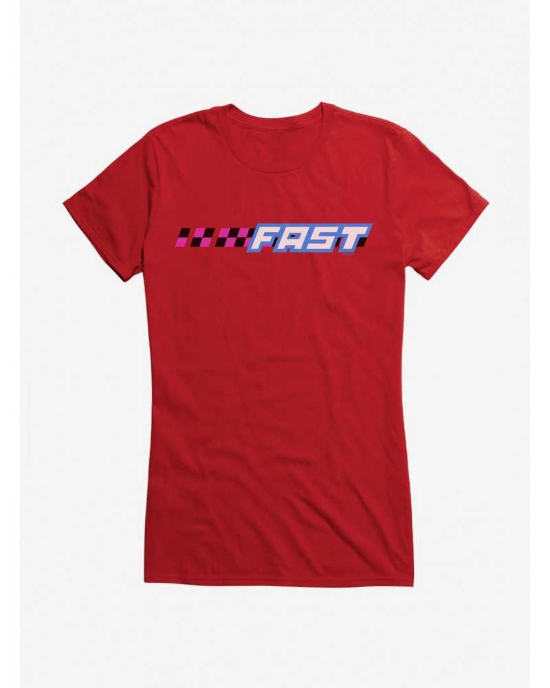 Fast & Furious Fast Checkered Track Girls T-Shirt $6.57 T-Shirts