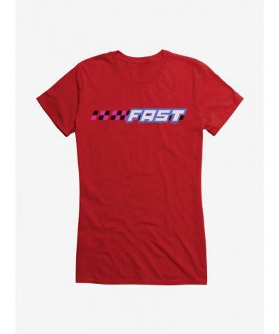 Fast & Furious Fast Checkered Track Girls T-Shirt $6.57 T-Shirts