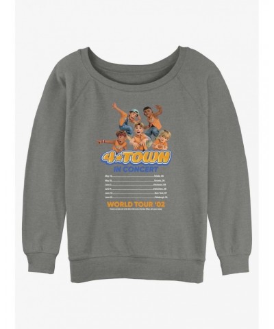 Disney Pixar Turning Red 4 Town Concert Listing Girls Slouchy Sweatshirt $12.69 Sweatshirts