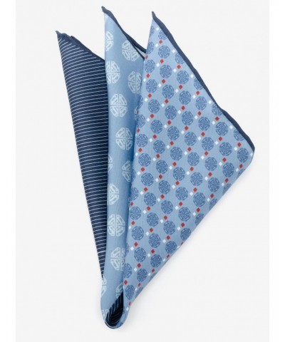 DC Comics Superman Multi Motif Blue Pocket Square $13.26 Squares