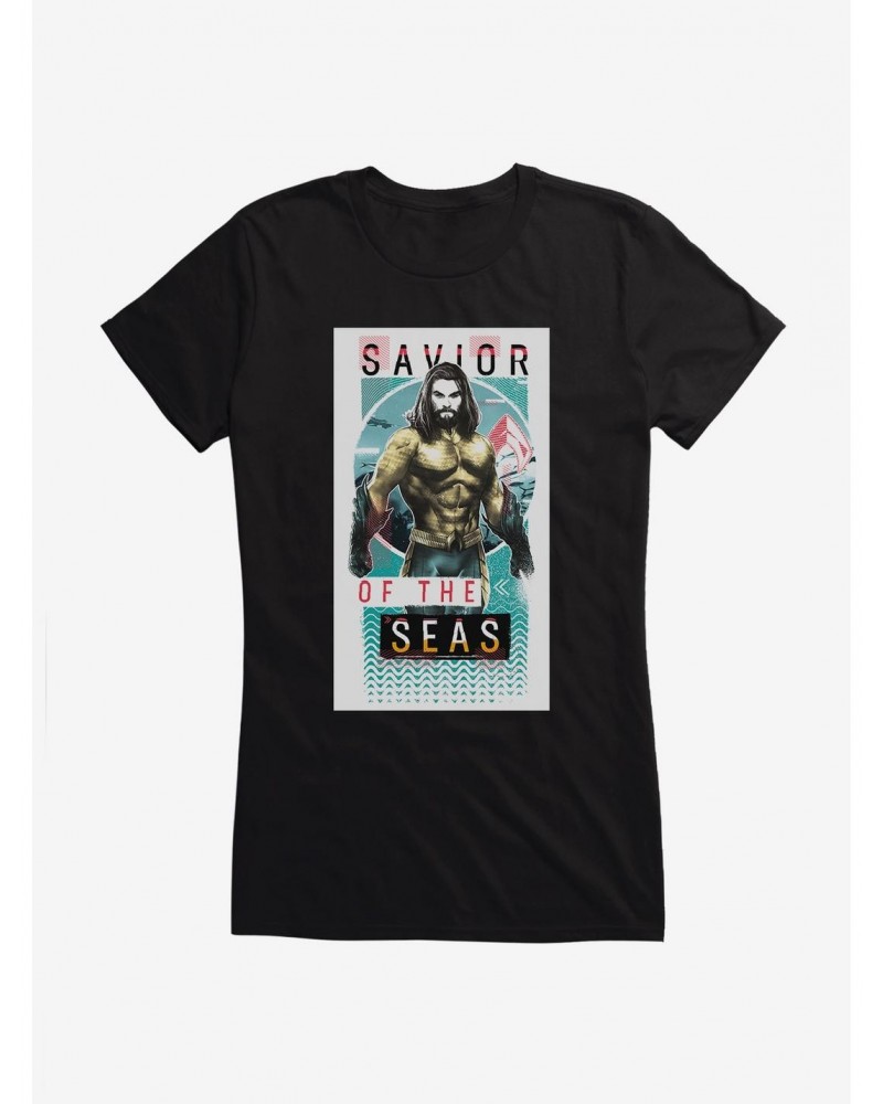 DC Comics Aquaman Savior Of The Seas Girls T-Shirt $8.96 T-Shirts