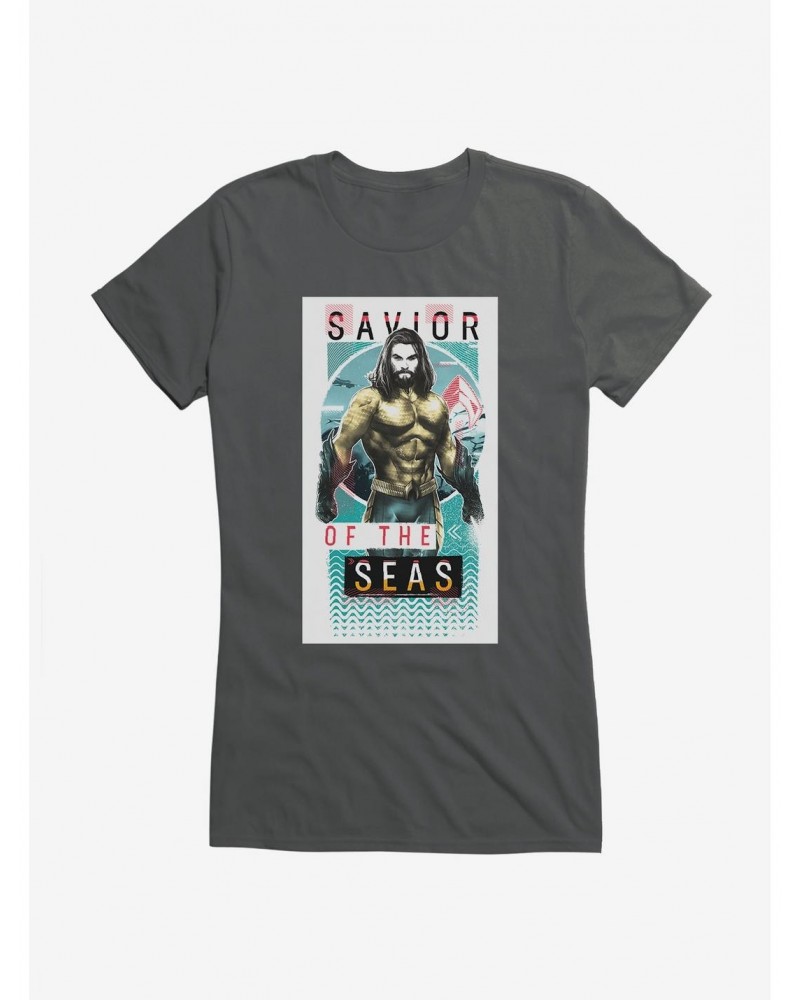 DC Comics Aquaman Savior Of The Seas Girls T-Shirt $8.96 T-Shirts