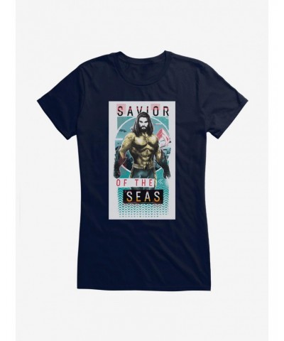 DC Comics Aquaman Savior Of The Seas Girls T-Shirt $8.96 T-Shirts