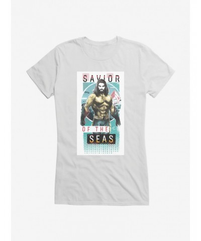 DC Comics Aquaman Savior Of The Seas Girls T-Shirt $8.96 T-Shirts