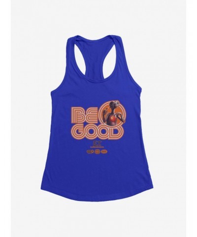 E.T. 40th Anniversary Be Good Bold Striped Font Orange Girls Tank $7.47 Tanks