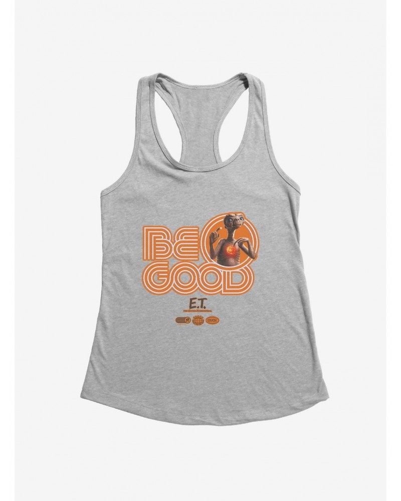 E.T. 40th Anniversary Be Good Bold Striped Font Orange Girls Tank $7.47 Tanks