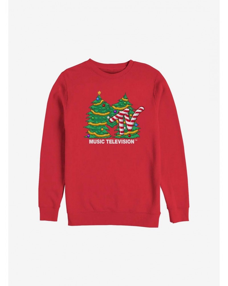MTV Christmas Tree Logo Sweatshirt $14.76 Sweatshirts