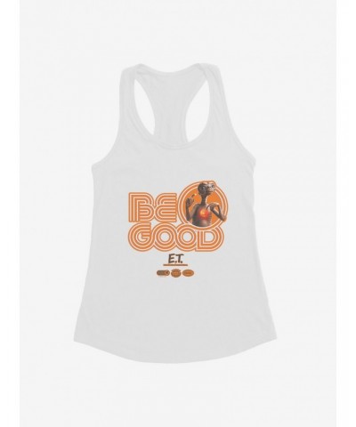 E.T. 40th Anniversary Be Good Bold Striped Font Orange Girls Tank $7.47 Tanks