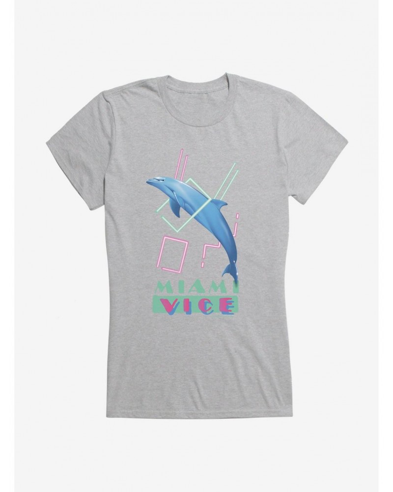 Miami Vice Dolphin Jump Girls T-Shirt $7.37 T-Shirts